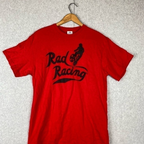 Men's Red Rad Racing Graphic T-Shirt Sz L - Picture 1 of 7